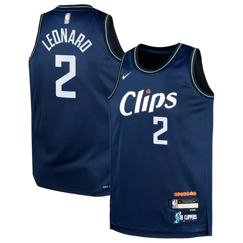 Kawhi Leonard LA Clippers 2019/20 Jersey Blue Icon Edition - Image 3