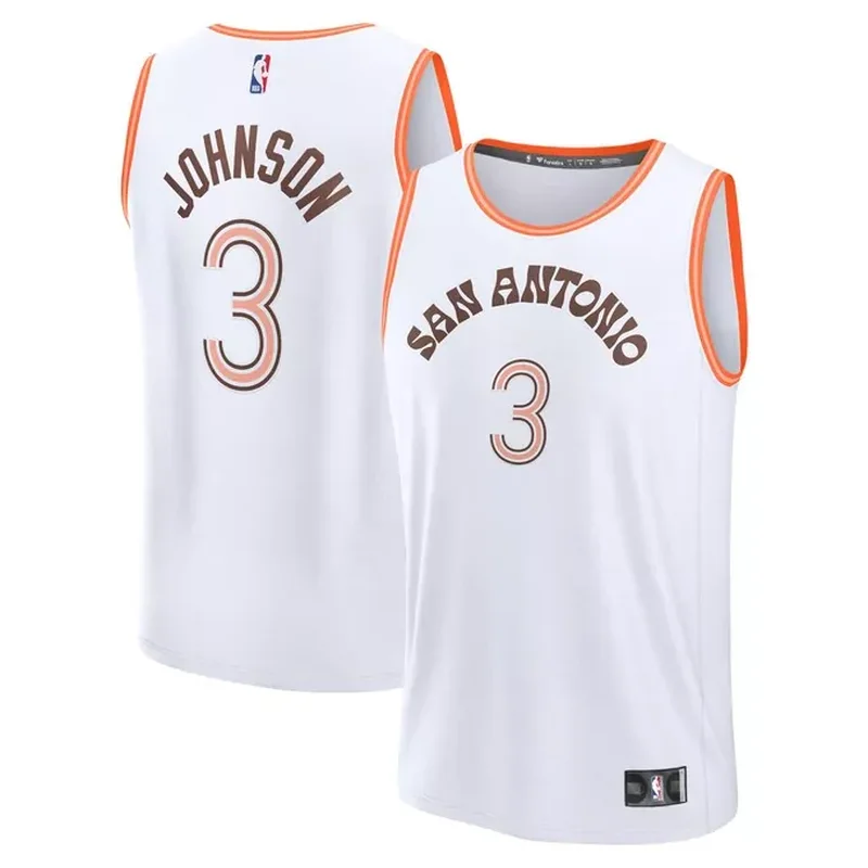 Keldon Johnson San Antonio Spurs Fast Break Jersey White City Edition