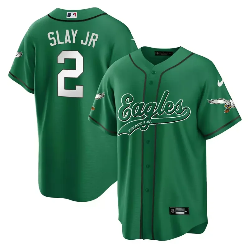 Kelly Darius Slay Jr Eagles Kelly Green Baseball Jersey All Stitched