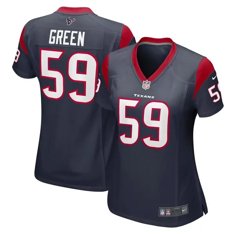 David Carr Houston Texans Womens Game Retired Player Jersey Navy - Image 3