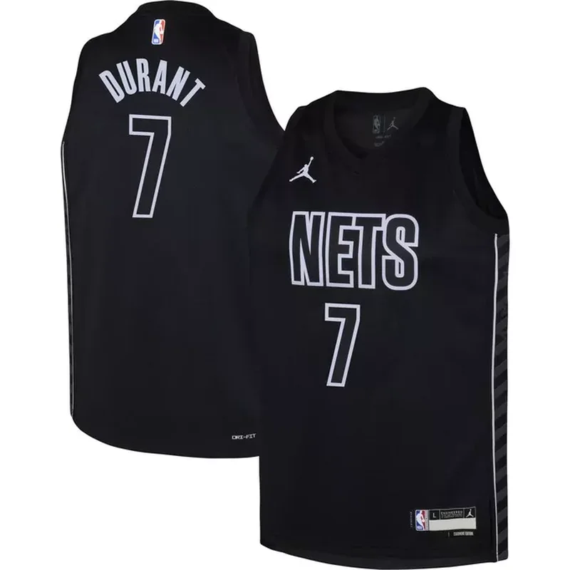 Kevin Durant Brooklyn Nets Fast Break Jersey Icon Edition Black - Image 5