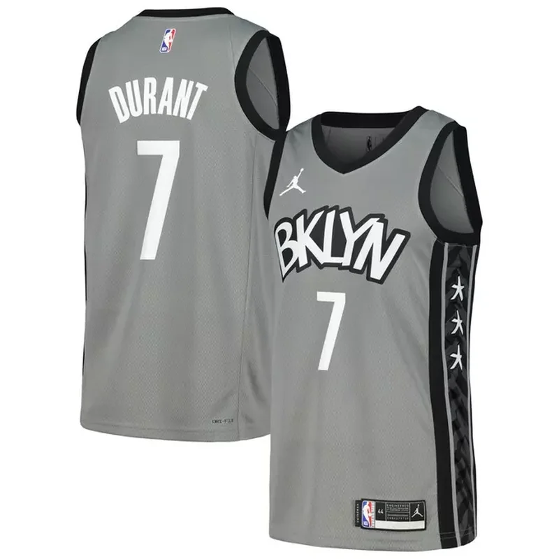 Kevin Durant Brooklyn Nets Fast Break Jersey Icon Edition Black - Image 2
