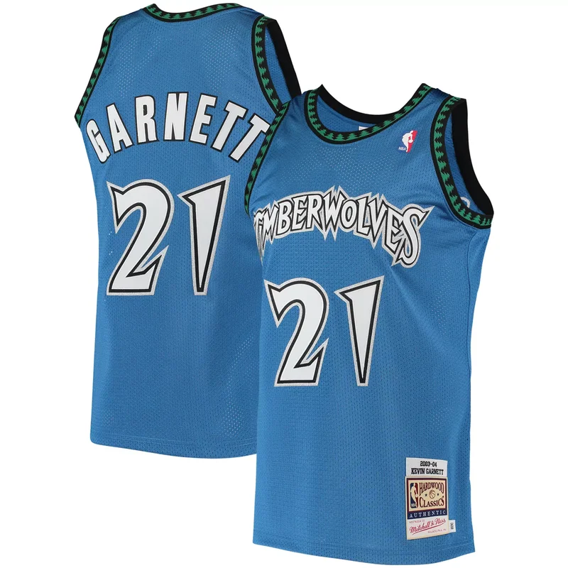 Kevin Garnett Minnesota Timberwolves 2003/04 Hardwood Classics Jersey - Blue NBA