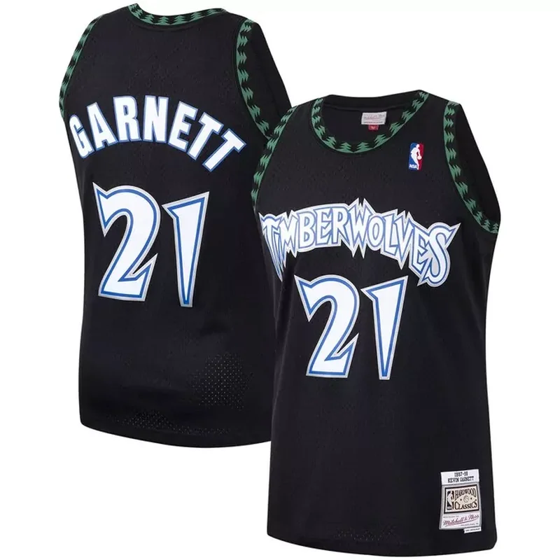 Minnesota Timberwolves Custom Fast Break Jersey Statement Edition Black - Image 5