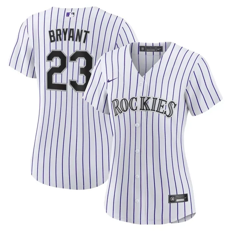 Kris Bryant Colorado Rockies Womens Player Jersey White/Purple