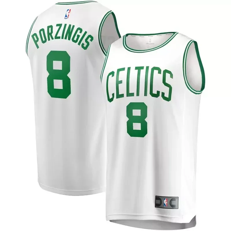 Kristaps Porzingis Boston Celtics Fast Break Player Jersey Association Edition White