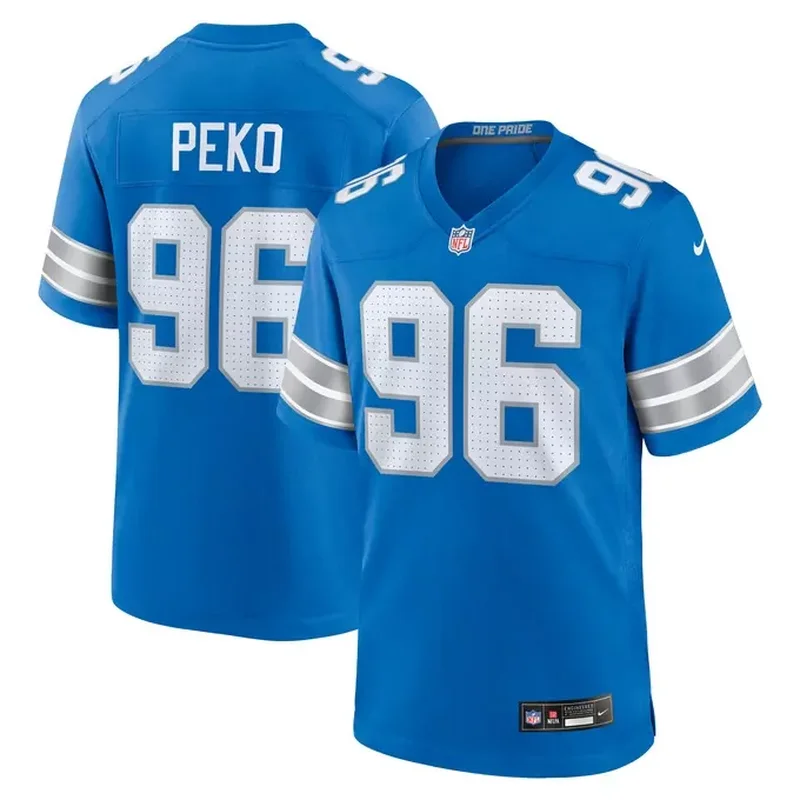 Kyle Peko Detroit Lions Game Jersey Blue