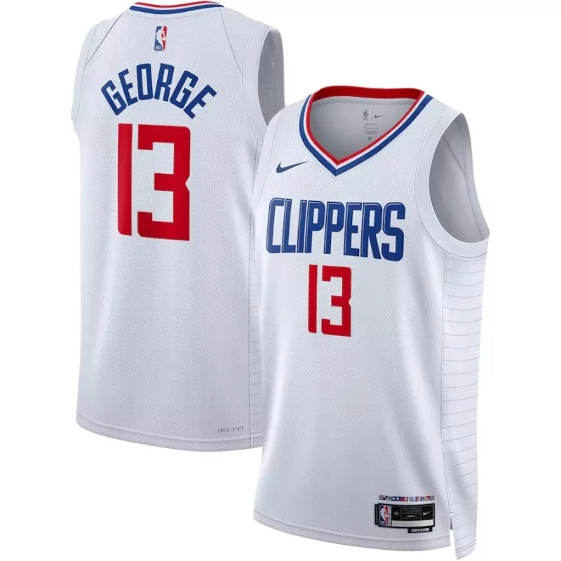 Los Angeles Clippers #13 paul george unisex 202223 association edition white Basketball jersey