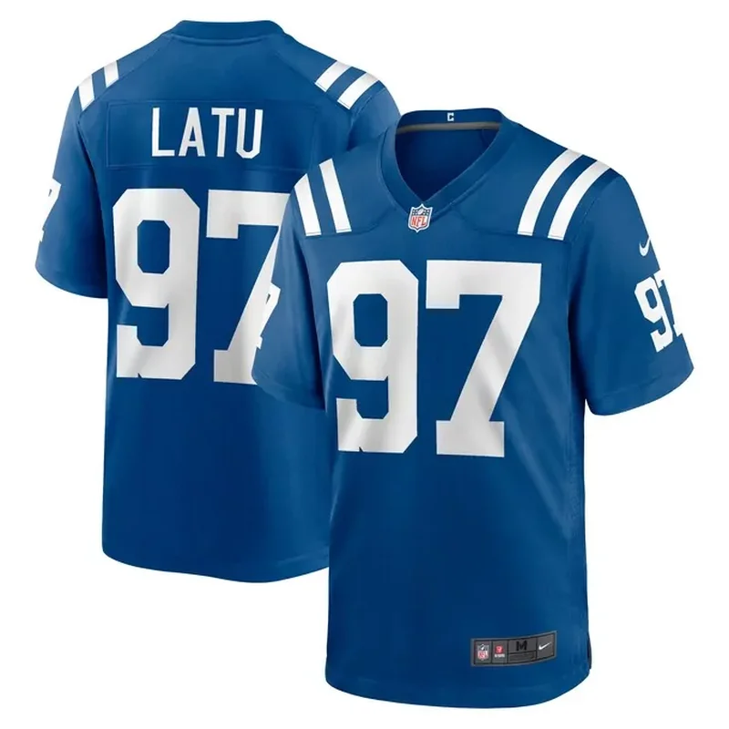 Laiatu Latu Indianapolis Colts Player Game Jersey Royal