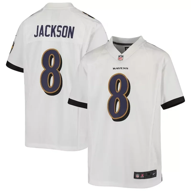Lamar Jackson Baltimore Ravens Game Jersey White