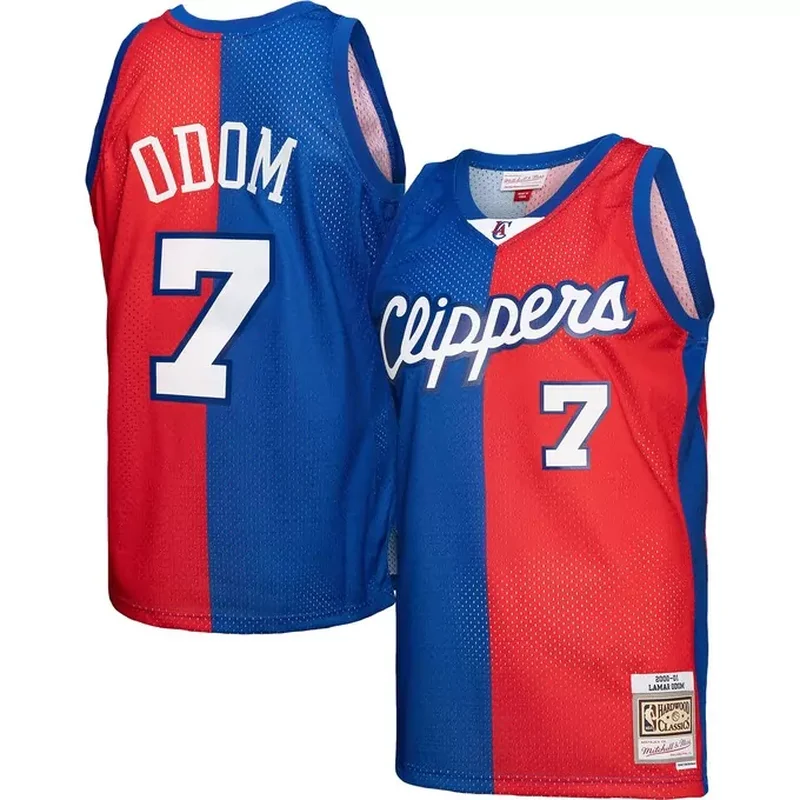 Lamar Odom LA Clippers Classics 2000/01 Split Jersey Royal/Red