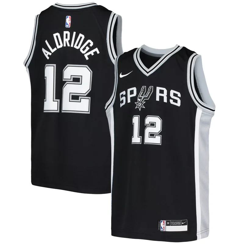 Lamarcus Aldridge San Antonio Spurs 2020/21 Jersey - Icon Edition - Black NBA