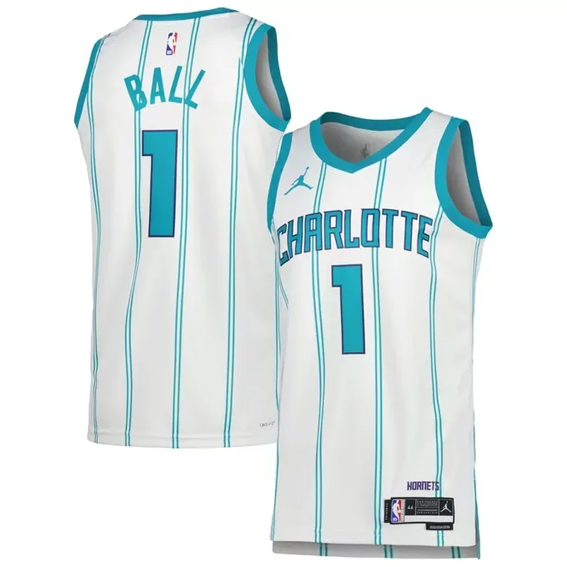 Brandon Miller Charlotte Hornets Unisex NBA Draft Jersey Icon Edition Teal - Image 2
