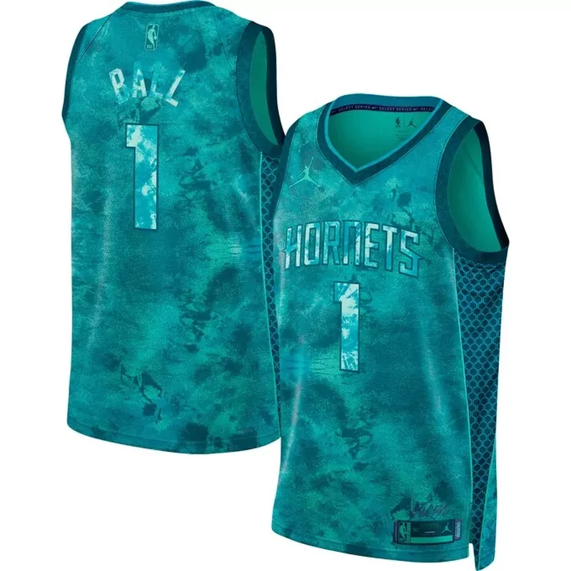 Tidjane Salaun Charlotte Hornets 2024 NBA Draft Fast Break Player Jersey Icon Edition Teal - Image 2
