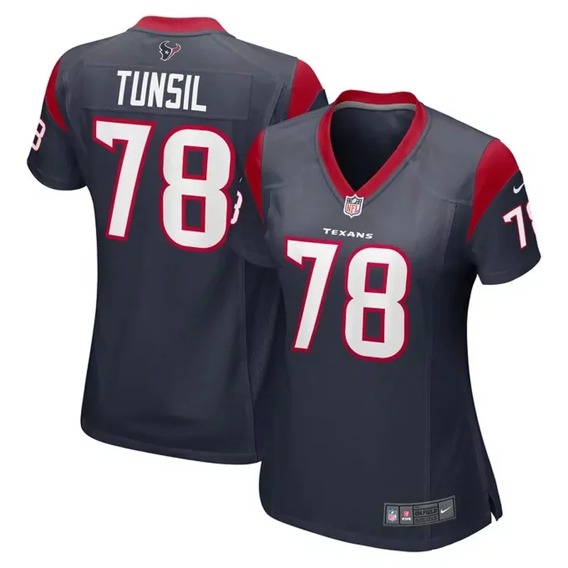 JJ Taylor Houston Texans Womens Team Game Jersey Navy - Image 5