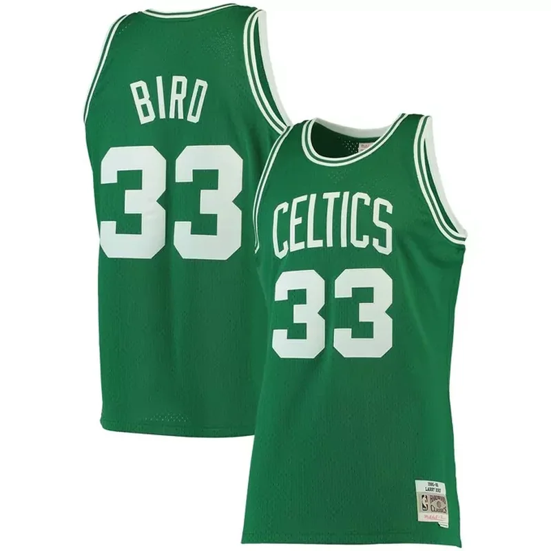 Larry Bird Boston Celtics 1985/86 Galaxy Jersey Kelly Green - Image 3