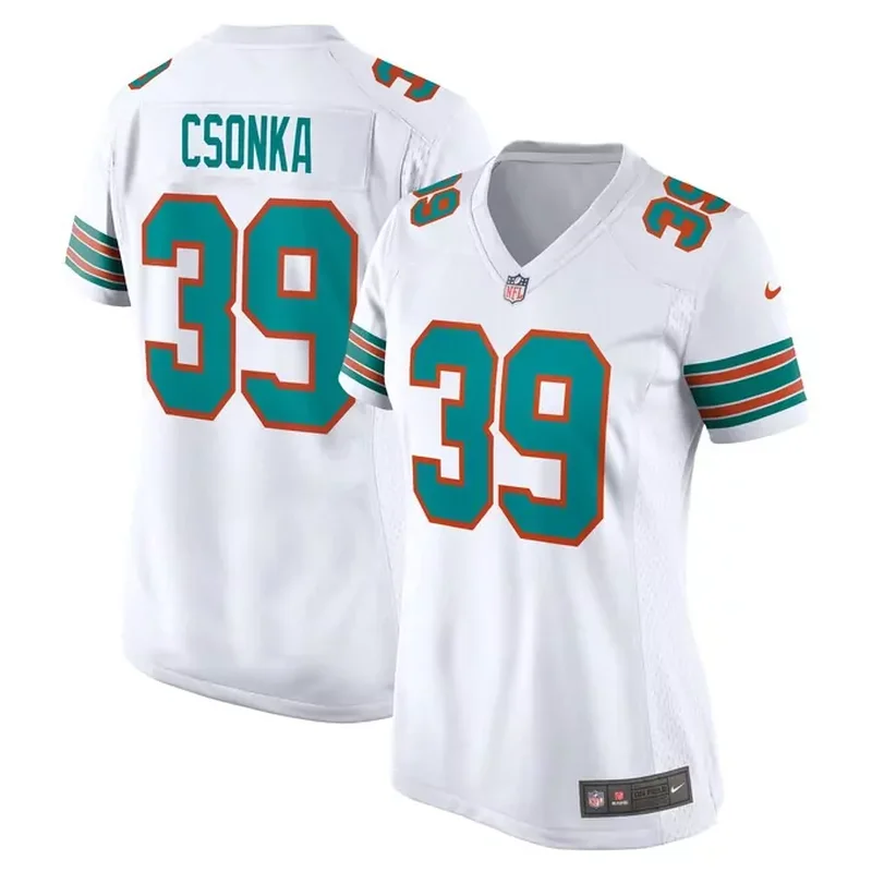Number 1 Dad Miami Dolphins Game Jersey Aqua - Image 5