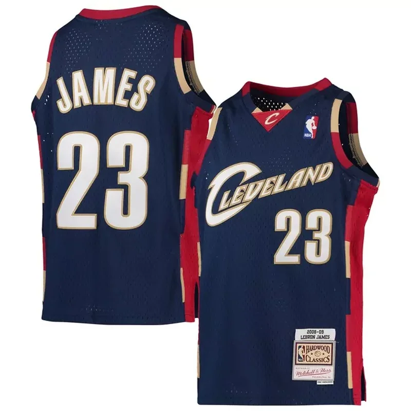 LeBron James Cleveland Cavaliers 2015/16 Classics Jersey Navy - Image 2