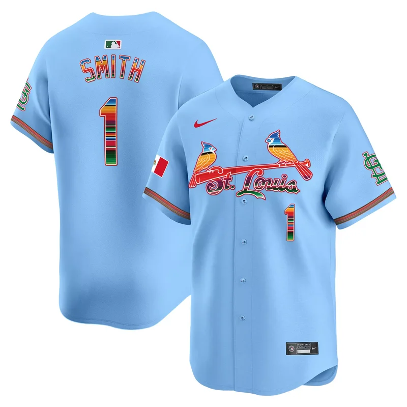 Light Blue Ozzie Smith st. louis cardinals mexico jersey all stitched
