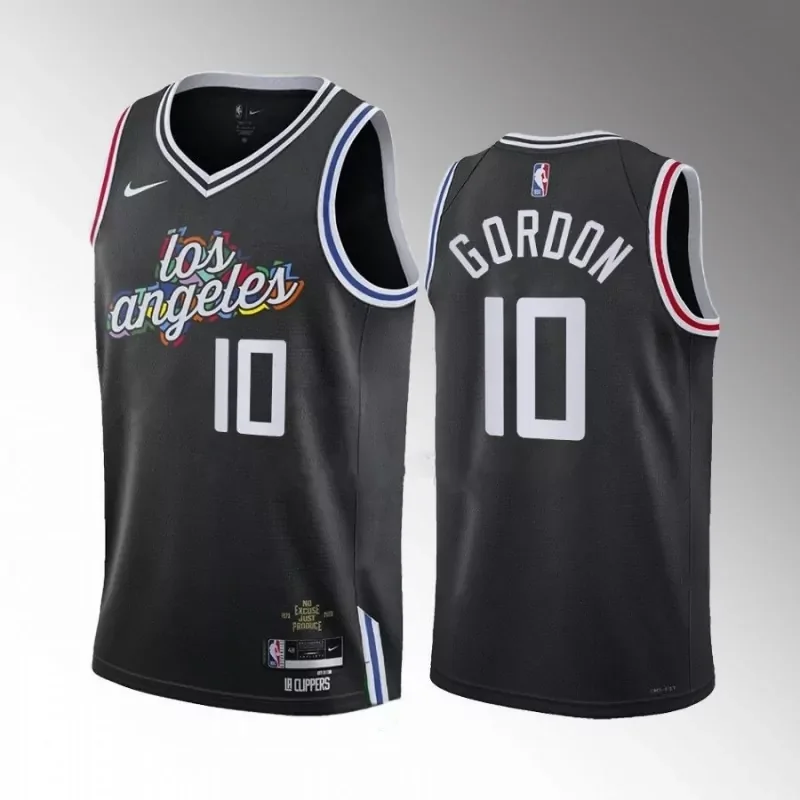 los angeles clippers #10 eric gordon black 2022 23 city edition stitched Basketball jersey