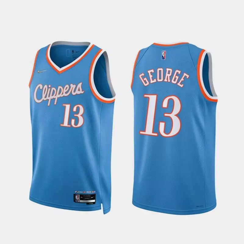 Los Angeles Clippers #9 Serge Ibaka Reward Gray Basketball jersey - Image 4