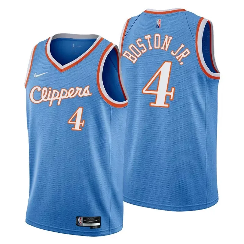 Los Angeles Clippers Amir Coffey 7 NBA Basketball Team City Blue Jersey Clippers Fans - Image 5