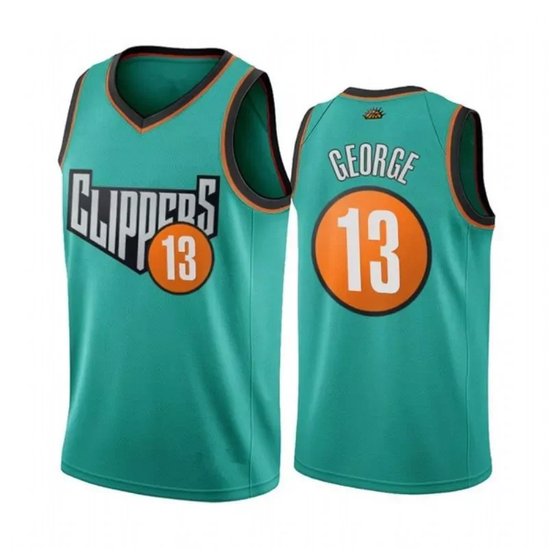 Los Angeles Clippers Paul George #13 2020 NBA New Arrival Teal Jersey