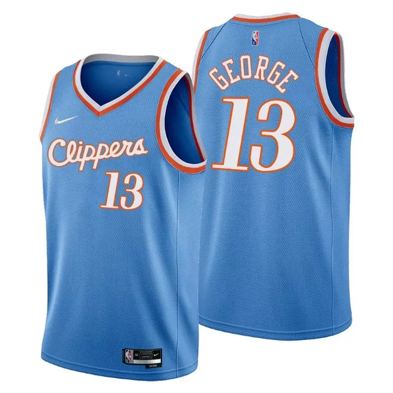 Los Angeles Clippers Amir Coffey 7 NBA Basketball Team City Blue Jersey Clippers Fans - Image 4