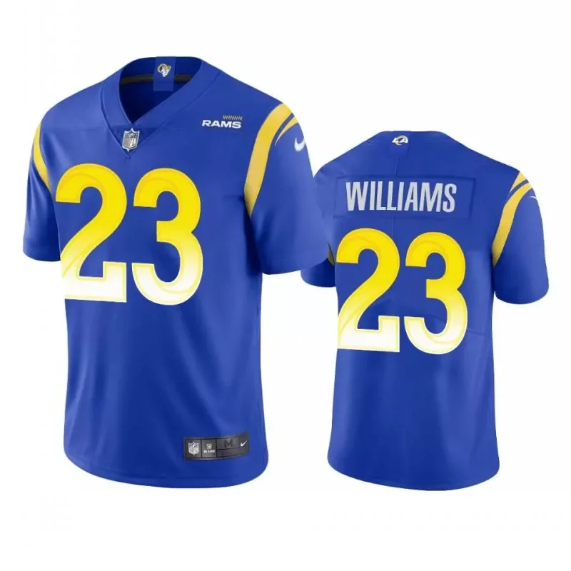 Los Angeles Rams #23 Kyren Williams Blue 2024 Vapor Untouchable Stitched Football Football jersey - Image 5