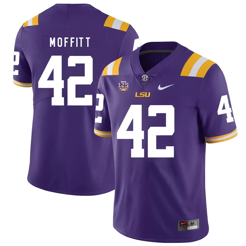 LSU Tigers 40 Duke Riley White College Jersey - Image 2