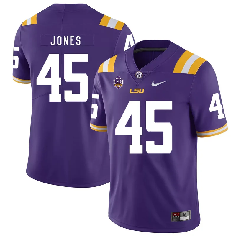 LSU Tigers 40 Duke Riley White College Jersey - Image 4