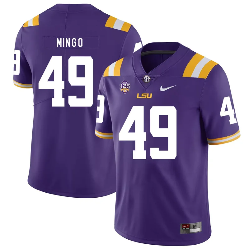 LSU Tigers 49 Barkevious Mingo Purple College Jersey