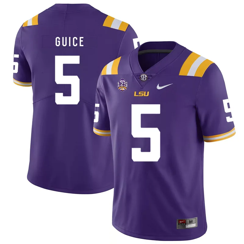 LSU Tigers 49 Barkevious Mingo Purple College Jersey - Image 3