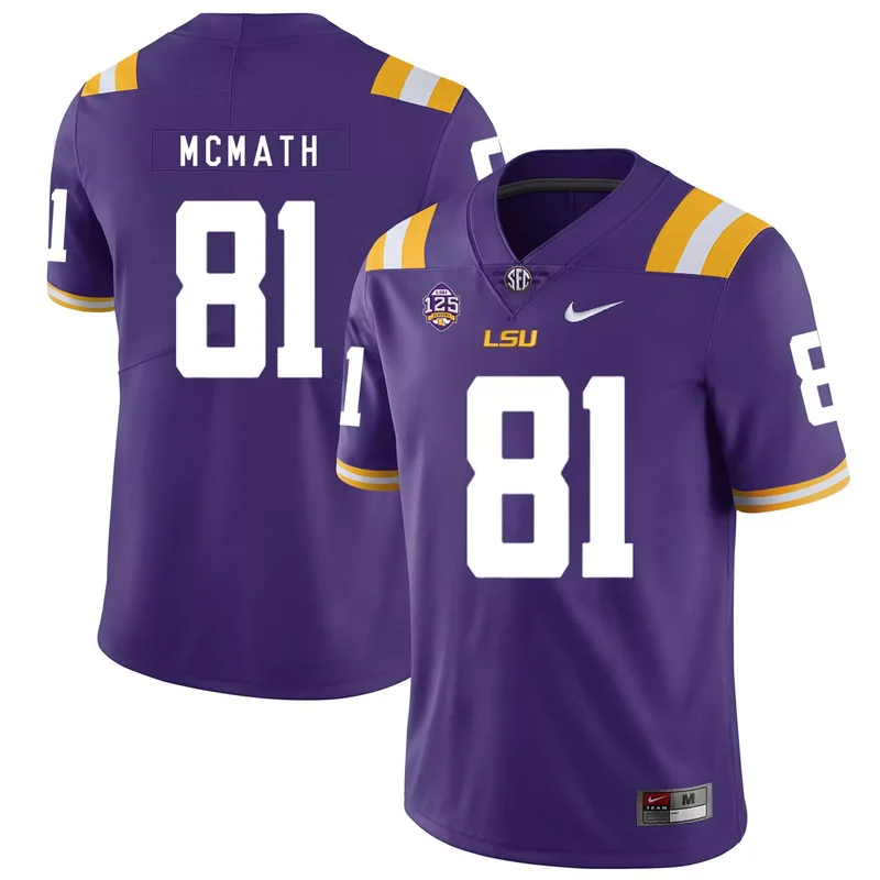LSU Tigers 81 Racey Mcmath Purple College Jersey