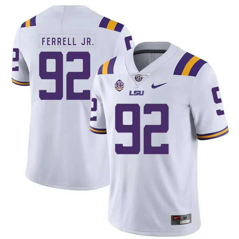 LSU Tigers 92 Neil Ferrell Jr. Purple College Jersey - Image 2