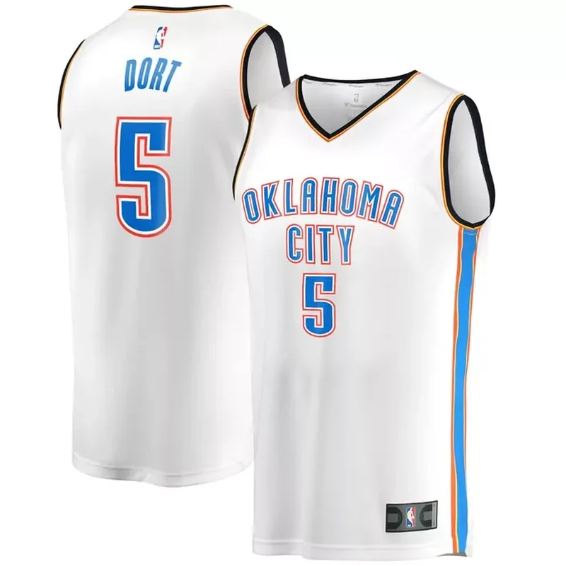 Oklahoma City Thunder Custom Jersey Icon Edition Blue - Image 5