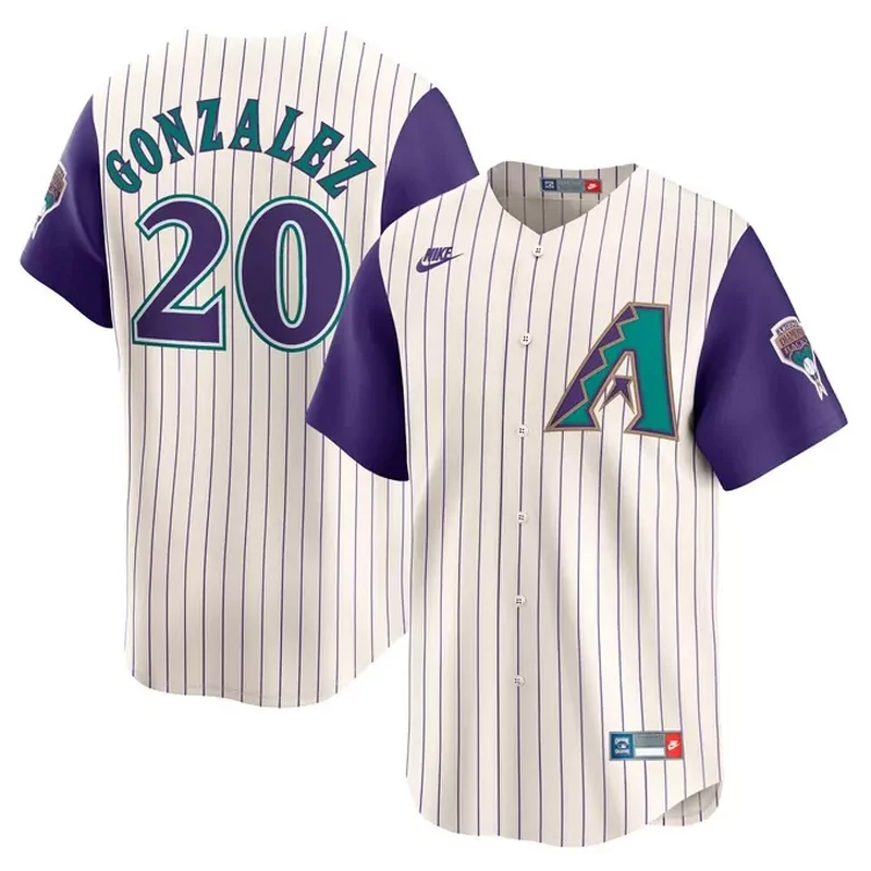 Luis Gonzalez Arizona Diamondbacks Throwback Cooperstown Collection Jersey Cream