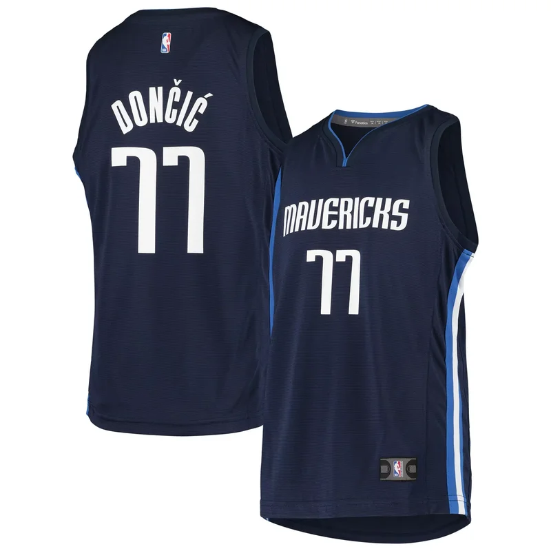 Luka Doncic Dallas Mavericks Jordan Brand 2020/21 Player Jersey - Statement Edition - Navy NBA - Image 2