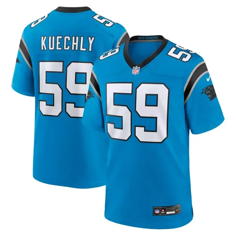 Carolina Panthers Custom Game Jersey Black - Image 2