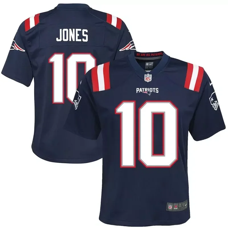 Mac Jones New England Patriots Game Jersey Navy
