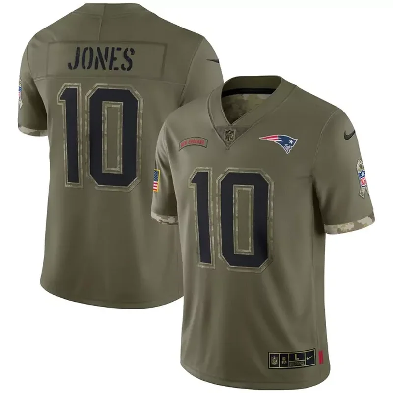 Mac Jones New England Patriots Game Jersey Navy - Image 3