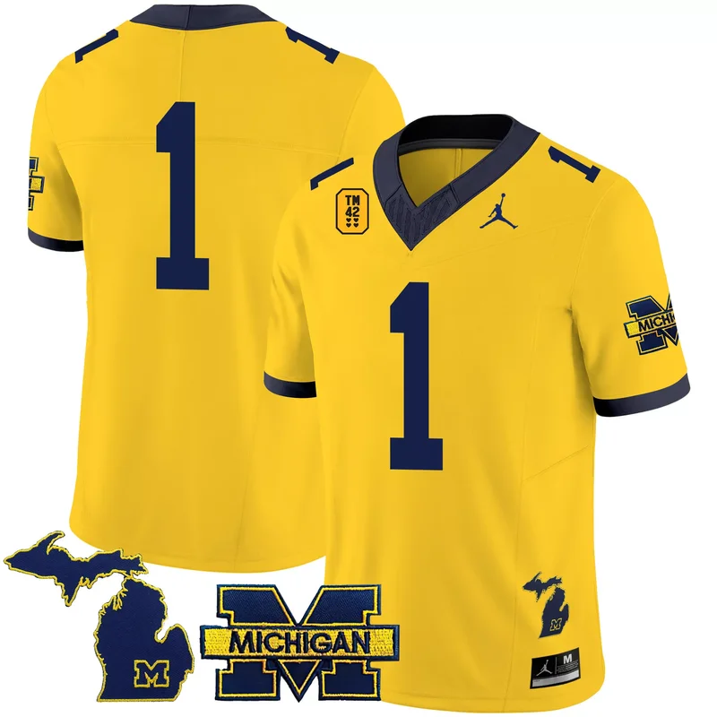 Alternate Tom Brady michigan wolverines 2024 jersey all stitched - Image 3