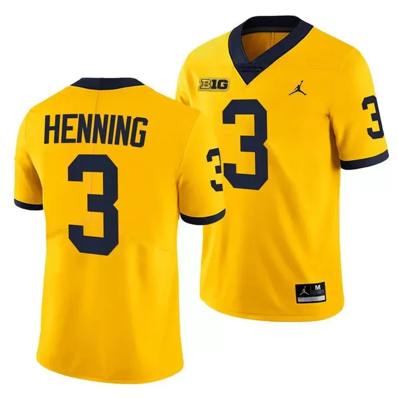 Maize #1 Team michigan wolverines 2023 special jersey v3 all stitched - Image 3