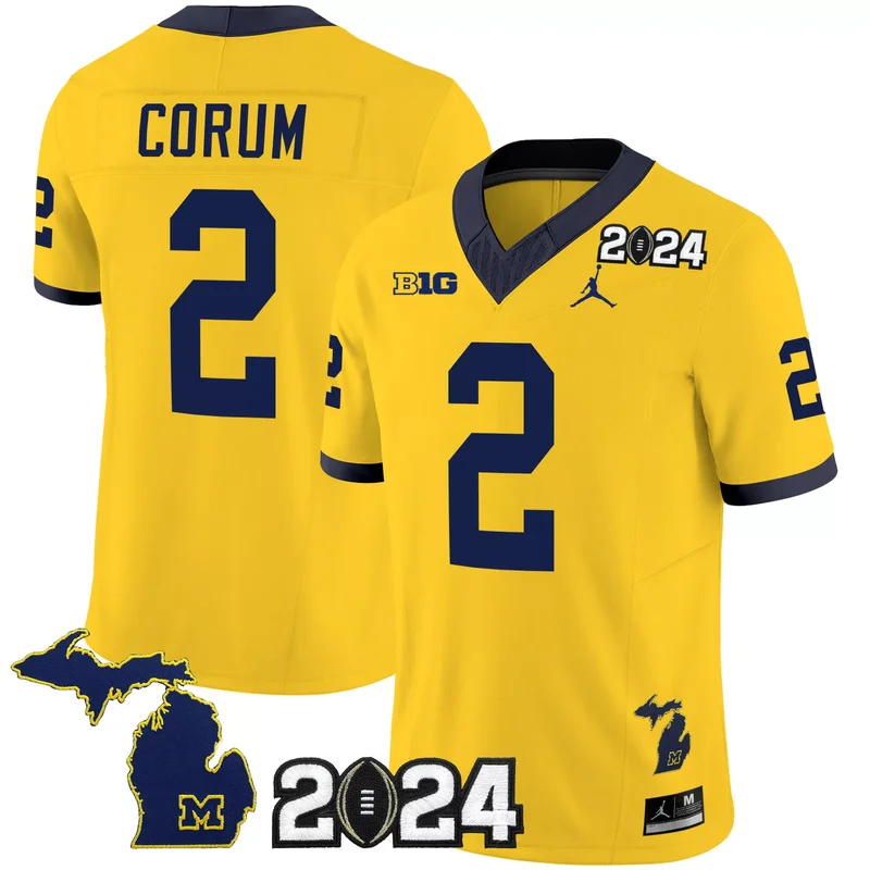 Maize Blake Corum michigan wolverines 2024 jersey all stitched