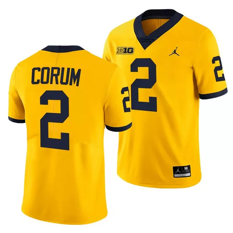 Black J.J. McCarthy michigan wolverines Gold split jersey all stitched - Image 5