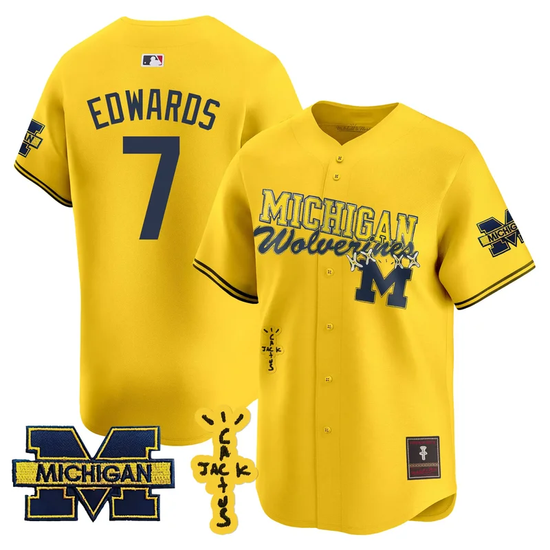 Alternate michigan wolverines 2024 vapor Gold custom jersey all stitched - Image 4