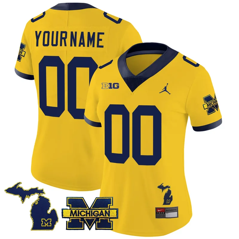 Alternate michigan wolverines rose bowl patch jersey all stitched - Image 5