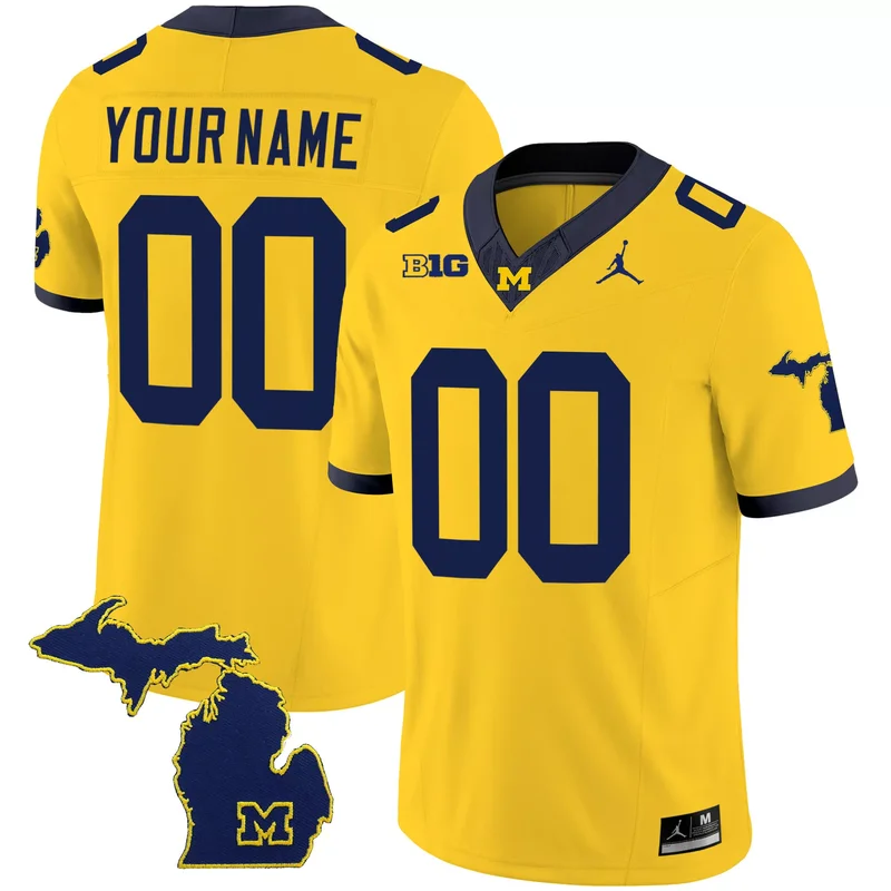 Maize Tom Brady michigan wolverines 2023 special jersey all stitched - Image 5