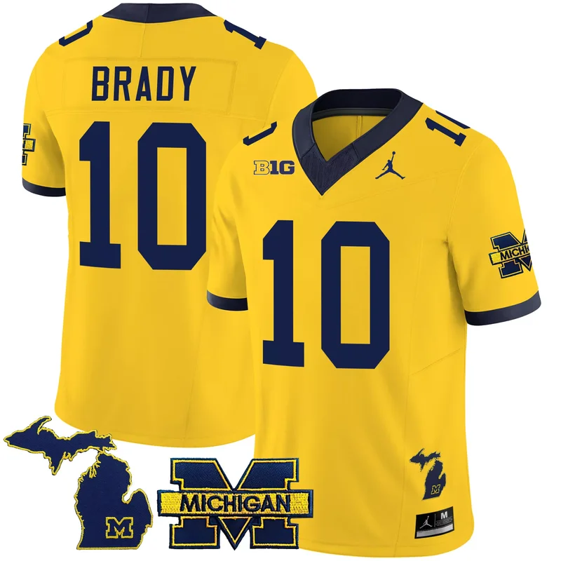 Maize Blake Corum michigan wolverines tm42 patch jersey all stitched - Image 5