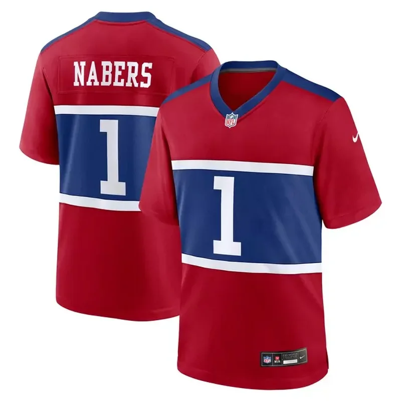 Malik Nabers New York Giants Alternate Player Game Jersey Century Red
